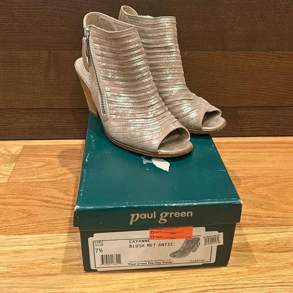 Paul Green ‘the day maker’, cayenne, blush metallic, size 7 1/2
